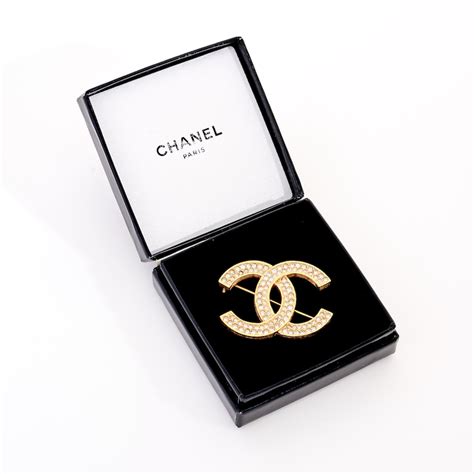 authentic vintage chanel brooch|pre owned Chanel brooch.